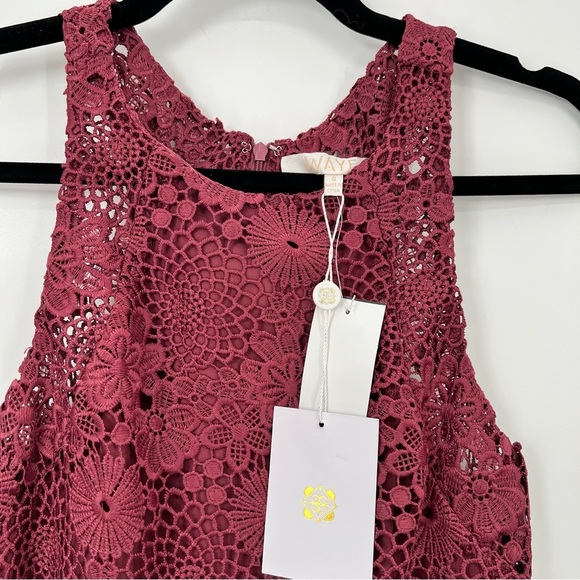 NWT WAYF Randy Floral Lace Embroidered Sleeveless Racerback Mini Dress S - Picture 5 of 10